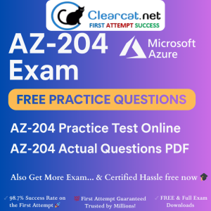 Latest & Free AZ-204 Exam Questions 2025 – Microsoft Azure Certification Dumps, PDFs & Practice Tests
Are you preparing for the Microsoft Azure AZ-204 certification in 2025? Looking for free AZ-204 exam questions 2025, updated dumps, and realistic practice tests that will help you pass on your first attempt?
You’re in the right place.
Whether you're a beginner or an experienced developer, this guide will provide you with real exam-like questions, free AZ-204 PDFs, and expert tips to crack the Developing Solutions for Microsoft Azure certification.
We also recommend using Clearcatnet.com and JobExamPrep.com — two trusted platforms that offer verified dumps, mock tests, and study materials tailored for AZ-204 aspirants.

🎯 Why Choose Free AZ-204 Exam Questions 2025?
The AZ-204 exam is not about rote learning — it focuses on your ability to develop real-world Azure solutions using services like:
Azure Functions

Web Apps & App Service

Cosmos DB

Azure Blob Storage

API Management

ARM Templates

Azure CLI & SDKs

Practicing with free AZ-204 exam questions 2025 gives you:
✅ Real exam pattern experience
 ✅ Time management skills
 ✅ Confidence to handle scenario-based questions
 ✅ Better understanding of core Azure development services

🧪 AZ-204 Practice Tests – Simulate the Real Exam
JobExamPrep and Clearcatnet offer online AZ-204 practice tests that replicate real exam conditions. These mock tests include:
Full-length simulations with timers

Real-world use cases & coding scenarios

Auto-scoring with feedback

Detailed answer explanations

By practicing consistently, you can evaluate your readiness, fix weak topics, and build a structured study plan.
📌 Pro Tip: Take at least 3 full mock tests before your exam day to boost your speed and accuracy.

📂 Free AZ-204 Dumps – Updated for 2025
Searching for free AZ-204 dumps that are accurate and up-to-date? We've collected dumps from recent test-takers and verified them with experts.
What you’ll get:
Actual 2025-based questions

Scenario-driven MCQs and case studies

Questions on storage, compute, integration, and security

Provided in PDF for offline practice

💡 Clearcatnet offers topic-specific dumps — ideal for mastering one section at a time.
💡 JobExamPrep bundles these dumps with quizzes and flashcards for daily revision.

📘 Download AZ-204 Actual Questions PDF – Study Anywhere
If you prefer offline study, download the AZ-204 actual questions PDF. This portable format lets you study anywhere — while commuting, during breaks, or right before bed.
✅ Key Features of AZ-204 PDF:
Based on 2025 exam topics

Includes correct answers with explanations

Covers all modules: Compute, Storage, Security, Monitoring, and DevOps

Easy to revise last-minute points

🚀 Tip: Use PDFs from Clearcatnet for topic-wise questions, and combine them with JobExamPrep’s crash-course notes.

📖 What Topics Are Covered in AZ-204 Exam?
The AZ-204 certification covers 6 main areas:
Topic
Weight (%)
Develop Azure compute solutions
25–30%
Develop for Azure storage
10–15%
Implement Azure security
15–20%
Monitor, troubleshoot, and optimize solutions
10–15%
Connect to and consume Azure services
10–15%
Develop for Azure Cloud storage
5–10%

Make sure your free AZ-204 exam questions 2025 are aligned with these topics.

🔗 Clearcatnet & JobExamPrep – Trusted AZ-204 Study Resources
Here’s why we recommend Clearcatnet and JobExamPrep:
🔹 Clearcatnet:
100% Free dumps and PDFs

Topic-specific practice sets

Simple UI with instant access

Great for revision before the exam

🔹 JobExamPrep:
Full-length mock exams with timers

Advanced analytics to track performance

Video tutorials and coding labs

Developer-focused explanations and tips

Both platforms are used by over 50,000+ AZ-204 aspirants globally and are updated regularly with feedback from real test-takers.

🧠 Final Tips to Pass AZ-204 in First Attempt
To pass the AZ-204 exam confidently:
✅ Follow Microsoft Learn for official tutorials
 ✅ Use free AZ-204 exam questions 2025 for practice
 ✅ Take at least 3 timed mocks from JobExamPrep
 ✅ Download and review PDFs from Clearcatnet
 ✅ Focus on real-world development: functions, APIs, SDKs
 ✅ Practice with Azure CLI & ARM templates regularly
 ✅ Revise daily and track your performance

🚀 Ready to Get Started?
✅ Visit Clearcatnet.com for free topic-wise dumps & PDFs
 ✅ Join JobExamPrep.com to practice full mocks with real analytics
 ✅ Start now — and crack AZ-204 on your first attempt in 2025
