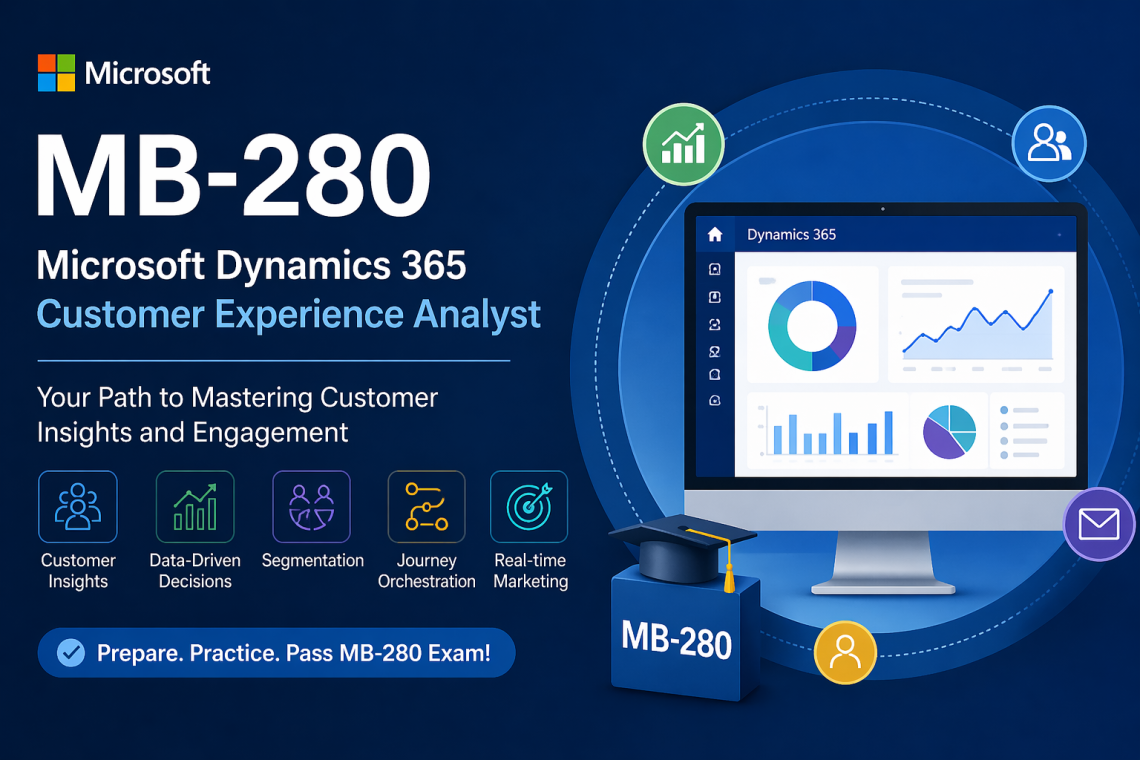 MB-280 Certification Guide Microsoft Dynamics 365 dashboard