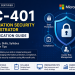 SC-401 Certification Information Security Administrator certification guide banner showing exam details, skills, syllabus, and Microsoft security concepts with shield and lock icon